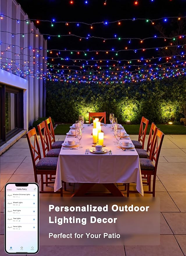 String Lights 250 LED 82 FT RGB Color Changing with App and Remote Control
