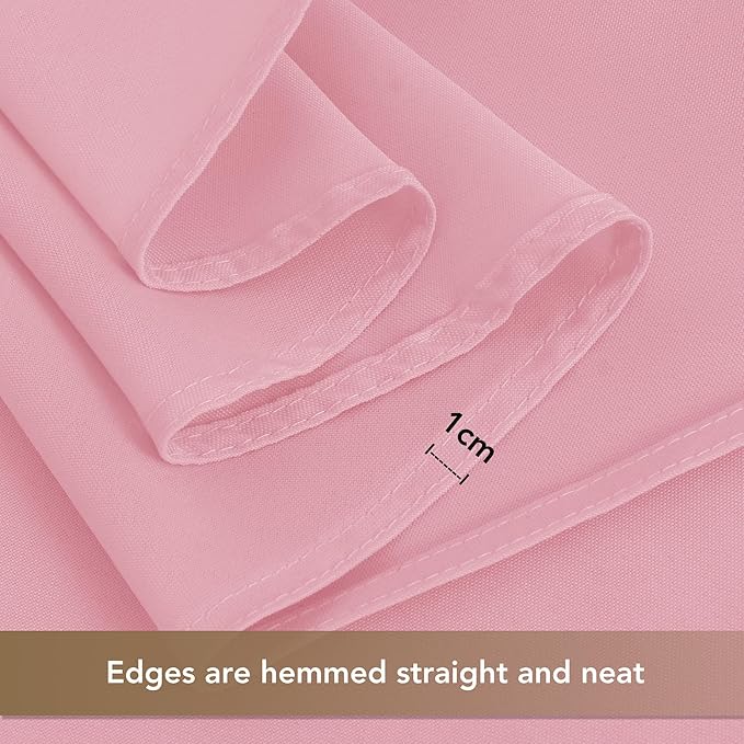sancua Square Tablecloths 54x54 Inch, 2 Pack - Pink Fabric Table Cloth for Square or Round Tables, Washable Polyester Table Cover for Dinner, Holiday Party, Decorative Display Tables
