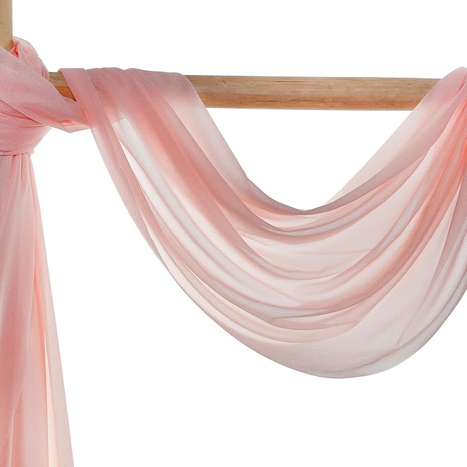 Backdrop Fabric Panel, Dusty Rose Sheer Chiffon, 30 in x 50 ft