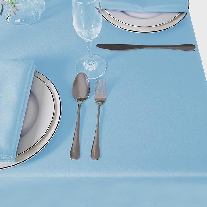 Cupuamon Square Tablecloth 90x90 inch Washable Polyester Fabric Table Cloth for Wedding Party Dining Banquet Decoration（90x90,Blue Mist）