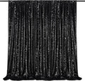 Black Backdrop for Halloween Decorations: Sequin Photo Curtains 10ft x 10ft Glitter Fabric for Wedding Party Baby Shower
