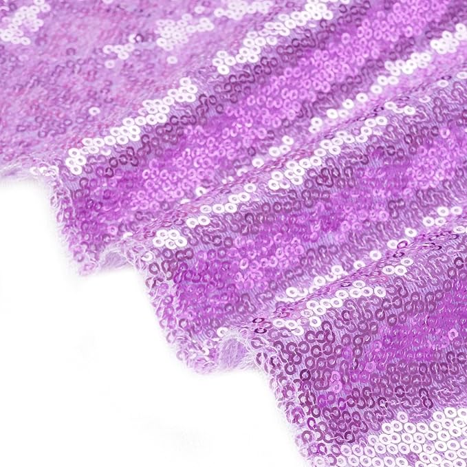 Eternal Beauty Lavender Sequin Backdrop, 8x10 Ft Glitter Background Curtains for Shimmer Photography Party Wedding Birthday Back Drop Decor