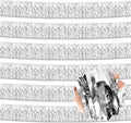 6 Pack 10 Ft Silver Foil Fringe Garland Metallic Streamers Tinsel Banner Wall Hanging Garland Backdrop for Parade Floats, Halloween, Christmas, Thanksgiving, New Year Party Decorations