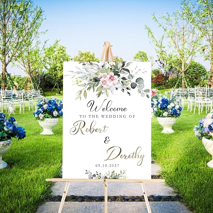 Welcome To Our Wedding Sign, Custom Wedding Welcome Sign, Engagement Party Welcome Sign, Favors Sign For Wedding, Rehearsal Dinner Sign, Wedding Yard Sign Decoration