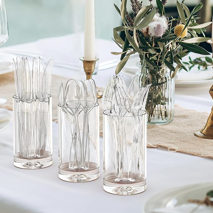 Forks: 360 Count Sturdy Clear Plastic, Edge-Thickened Design