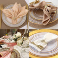 Napkin Rings Set of 100 Gold Metal Rhinestone Double Leaf Design