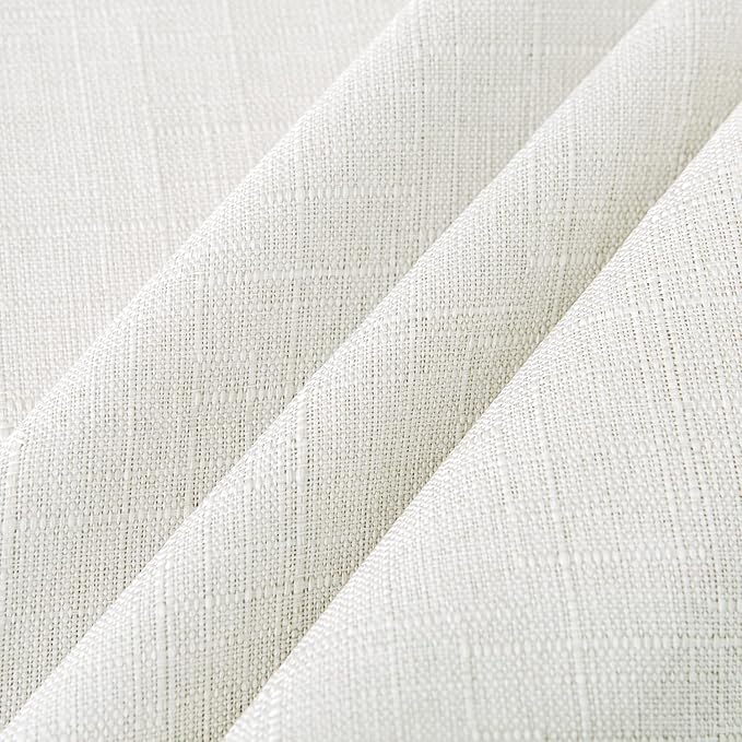 NLMUVW White Linen Tablecloth for Rectangle, Dining Table Cloth Oblong Water Resistant Farmhouse Table Cover for Kitchen Party Cafe, 54 x 78 Inch