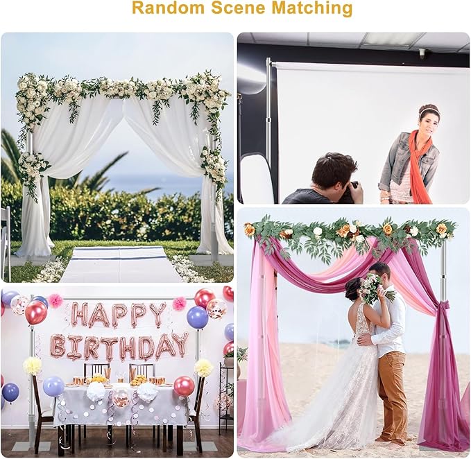 Pipe and Drape Backdrop Stand, Adjustable 10 x 10 ft Heavy Duty Frame