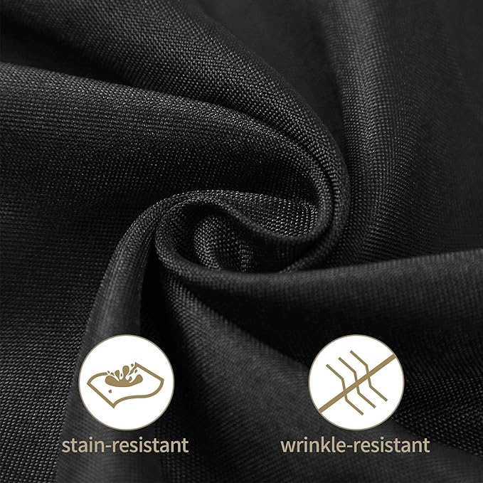 Tablecloths, 6-Pack Black Rectangular Polyester, 60 x 120 Inch