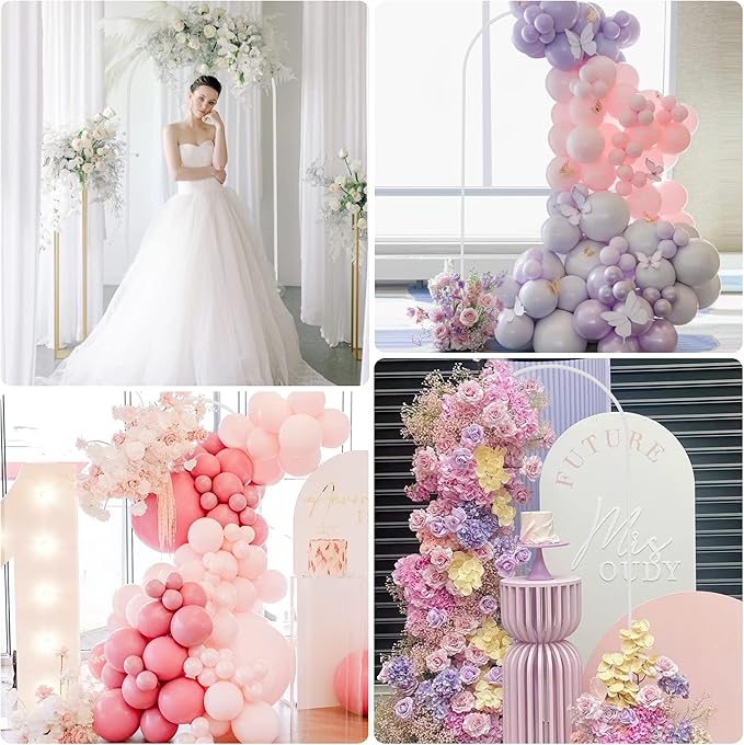 Wedding Arch Backdrop Frame, 6 ft Tall, Square Anti-Rust Iron Design