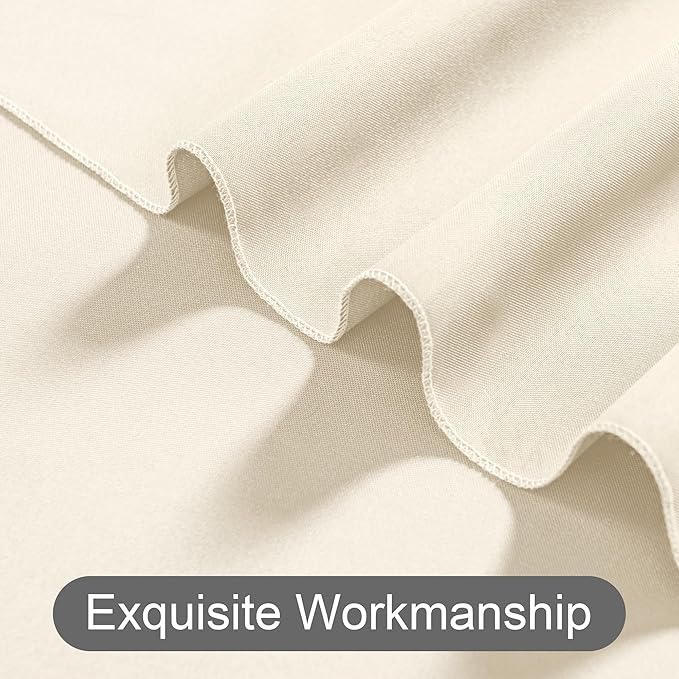 DWCN 10x8 FT Champagne Backdrop Curtains for Parties, Photography Backdrop Drapes with Rod Pockets for Wedding Decorations Stage Birthday Family Gatherings, 2 Panels 5ft x 8ft