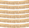 6 Pack 10 Feet Champagne Gold Foil Fringe Garland Metallic Tinsel Streamers Banner Wall Hanging Backdrop Banner for Parade Floats, Thanksgiving, Christmas, Birthday, Halloween Party Decorations
