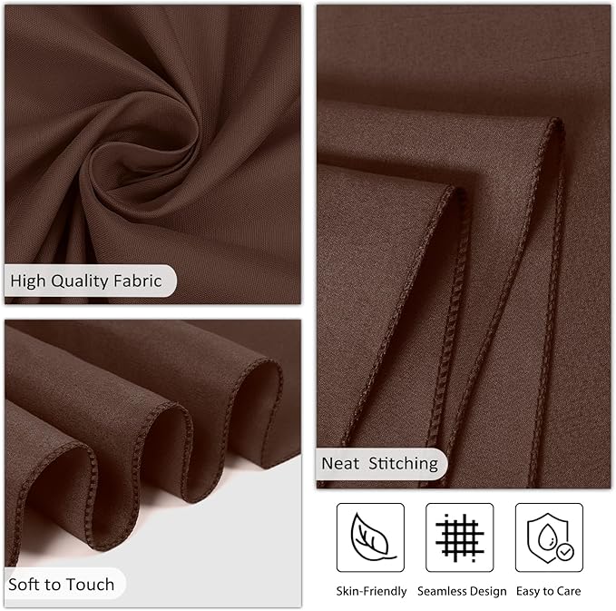 8 Pack Brown Table Cloth 60 x 126 Inch Rectangular Tablecloths for 8 Foot Rectangle Tables, Wrinkle Resistant Brown Tablecloth Washable Polyester Fabric for Buffet Wedding Party Banquet