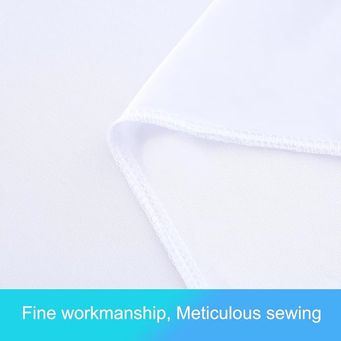 Backdrop Curtains, White Wrinkle Free Fabric, 5x12ft Panels, Set of 10