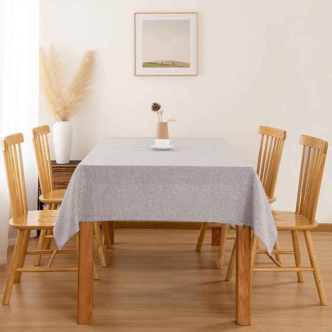 Tablecloths, Stone Rectangular, 2 Pack, 90 x 156 Inch Polyester Blend
