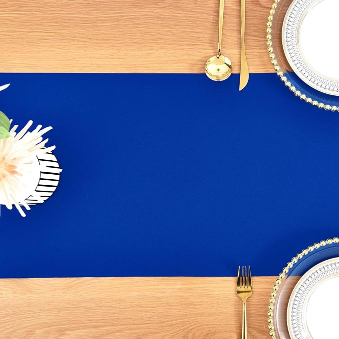 Farmhouse Blue Table Runner Dining Table Runners 72 Inches Long Coffee Table Runner for Dresser Living Room Bedroom Holiday Party Banquet 12X72 Inch