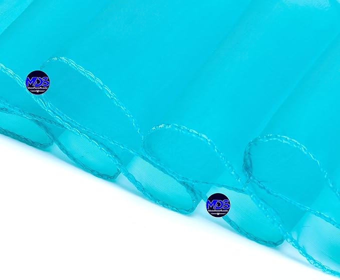 MDS Pack of 100 PCS Organza Chair Sashes Wider Dining Chair Bows Ribbon Tie Back for Wedding Party Birthday Bridal Shower Reception Event Banquet Home Chair Cover Decoration - Light Teal