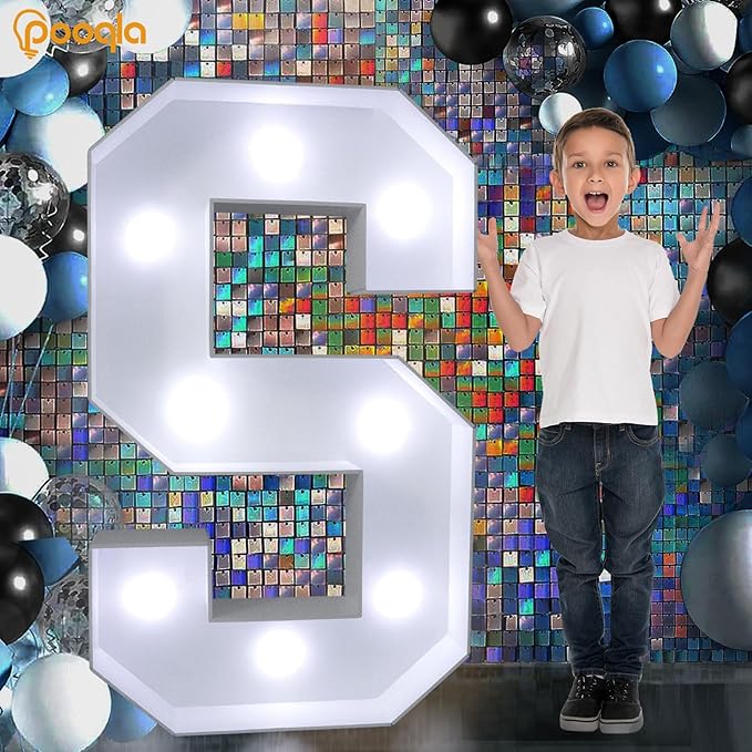 Decorations: 3 Ft Light Up Marquee Letter Y with LED Lights for Weddings