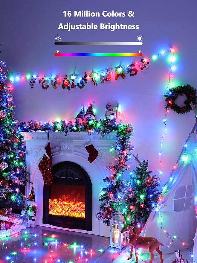 Indoor String Lights, 200 LED Fairy Lights, 16 Million Colors, 66 Feet