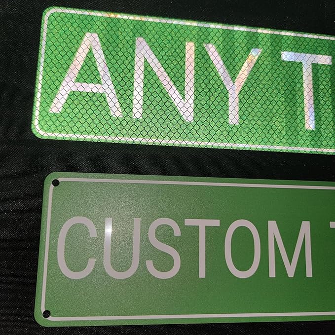 Custom Street Sign, Reflective Option, Directional Arrow Signs, 6x24 Inches, Single/Double Sided, Rust Free Aluminum-UV Protected and Weatherproof