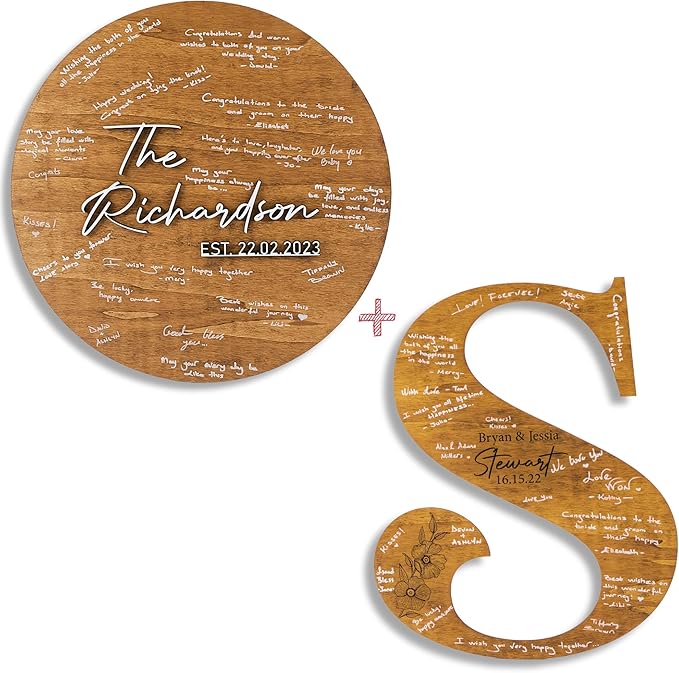 Decorative Sign Plaque, Wedding Guest Book Alternative in Birch Plywood