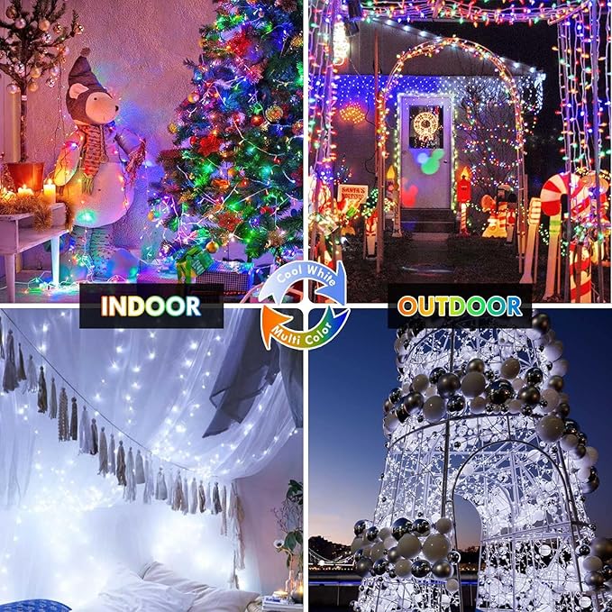 String Lights 33 FT, 100 LED Color Changing, 11 Modes, Timer