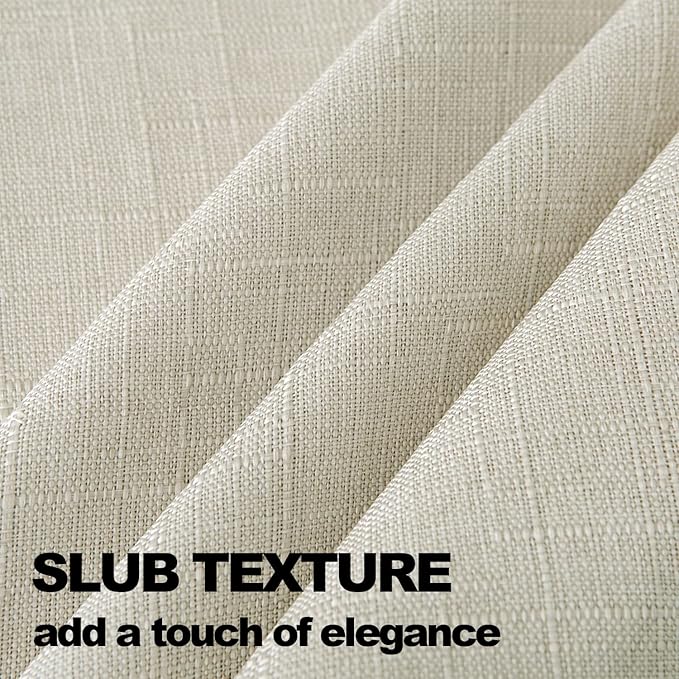 NLMUVW Linen Tablecloth for Rectangle Tables 108 Inch Linen Textured Table Cloth 6 FT Water Resistant Farmhouse Table Cover for Kitchen Dining Party, 54 x 108 Inch