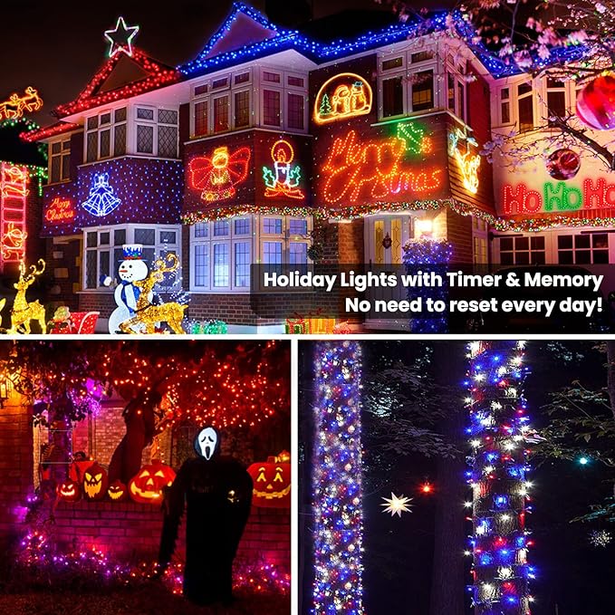 Indoor String Lights, 164ft RGB LED Color Changing with Remote