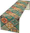 Boho Floral Table Runner,Vintage Bohemian Style Table Runner for Kitchen Dining Table Home Party Decoration 13x36 Inch