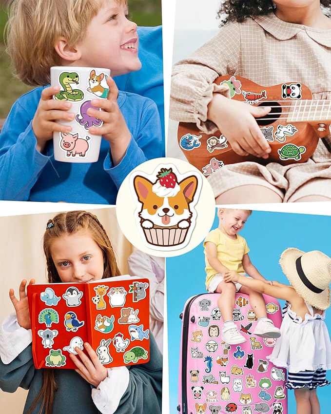 600 Pcs Stickers for Kids, Cute Water Bottle Stickers for Kids Waterproof, Vinyl Laptop Kid Sticker Pack, Kid Classroom Prizes for Elementary Students