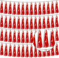 4P Red Foil Fringe Tassel Banner Garland Metallic Tinsel Streamers Wall Hanging Curtain Backdrop Banner for Parade Floats, 2024 Graduation Decorations, Wedding Party Decoration