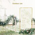 Easel Sign Stand, Gold Metal Adjustable Welcome Sign Holder with Hanging Straps