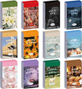 12 Sets 600 Sheets Washi Stickers for Journaling, Daily Quote Flower Nature Travel Stickers Vintage Aesthetic Scrapbook Sticker Set for Bullet Journal Art Diary Card Craft Gifts Planner Notebook