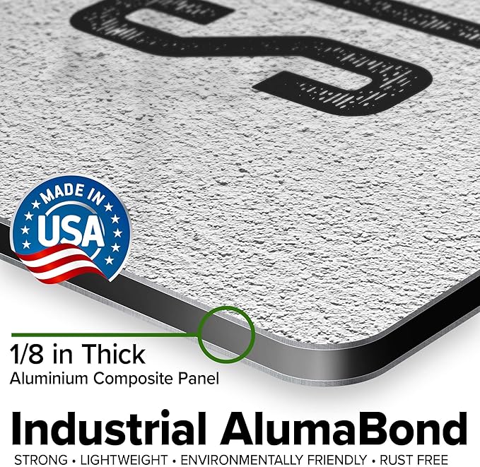 Custom Sign, Custom Street Sign, 11 Font Colors, 13 Font Styles, 4 Hole Options, 22 Sizes, 18x18 Inches, Rust Free DiBound, Fade Resistant, Made in USA by My Sign Center (Concrete)