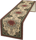 Vintage Paisley Bohemian Table Runner Beige Red Rustic Farmhouse Home Kitchen Table Dining Coffee Room Garden Party Wedding Decor 13x108in