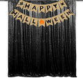 JYFLZQ Black Sequin Backdrop Curtains 7ft x 7ft 1 Panel Halloween Backdrop Glitter Photo Booth Backdrops Sparkly Photography Background Drapes for Graduation Birthday Parties
