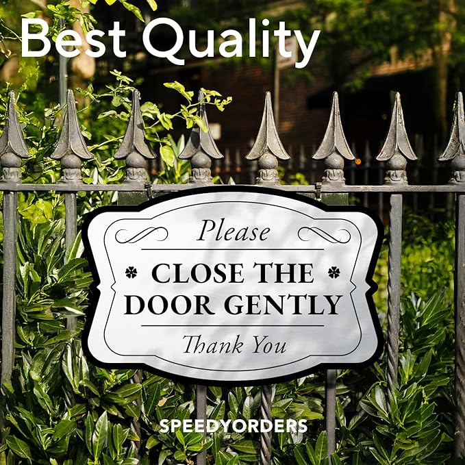Custom Outdoor Personalized Aluminum Driveway Signs - Waterproof USA Made, Design 3 Metallic Silver 18x12