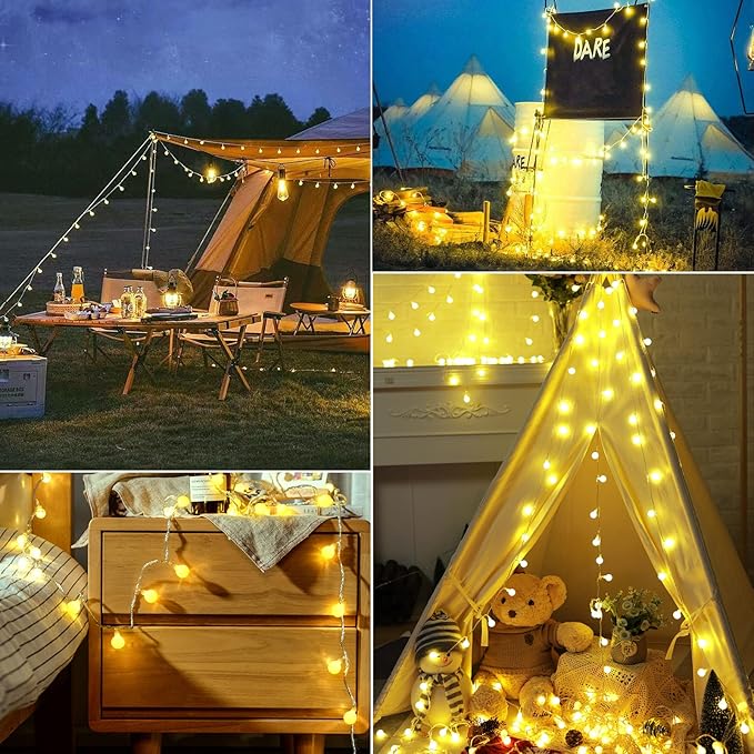 Indoor String Lights, 66 Ft Warm White Fairy Lights with 200 LEDs