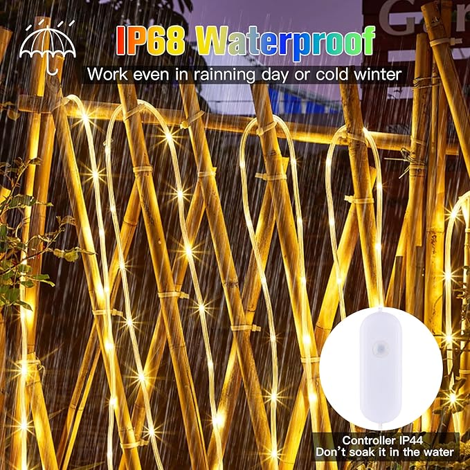 String Lights 164 ft, 500 LEDs, 16 Colors with Remote, Outdoor Use