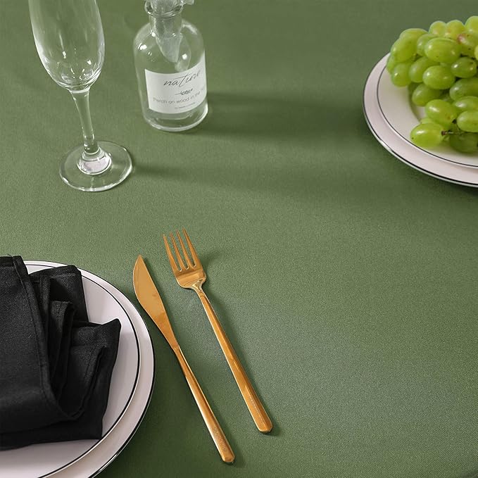 Rectangle Tablecloth 60x102 inch Washable Polyester Fabric Table Cloth for Wedding Party Dining Banquet Decoration（60x102, Willow）