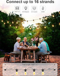 String Lights 300 FT Waterproof LED Warm White Outdoor Patio