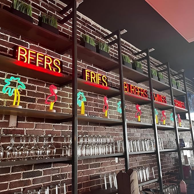 SpellBrite BEER ON TAP Sign | Beer-Related Sign with Neon Look, White LED Light Source | 38.7" x 6.3"