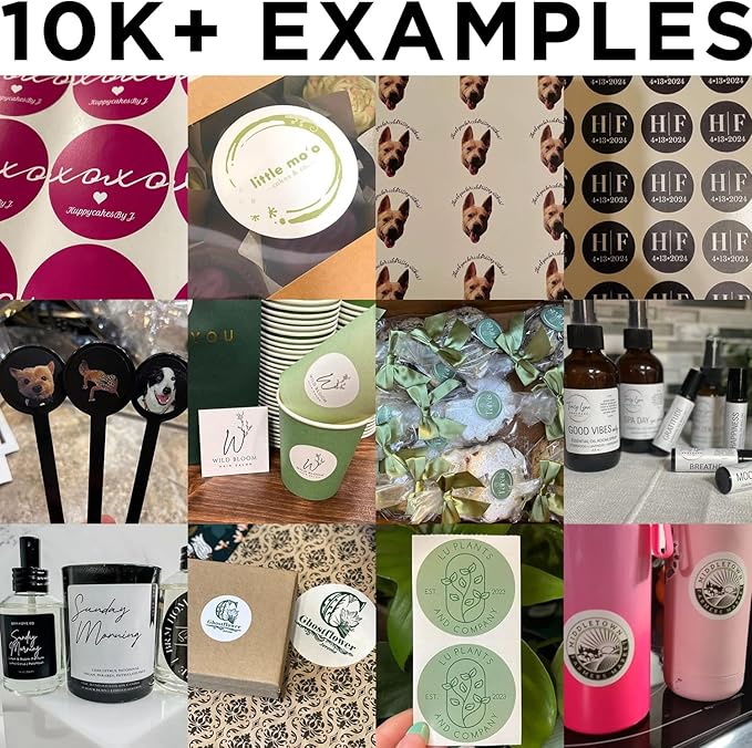 Custom Stickers - Personalized Labels, Customized Stickers with Any Design Image Logo Text, 100 Labels (Scalloped, 3"x3")