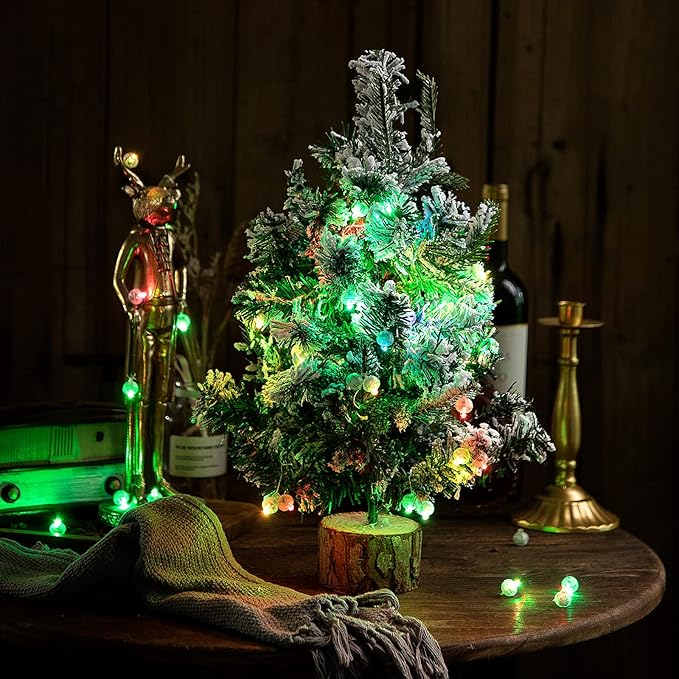 Aogist 100pcs Green Mini Lights with Hook,Long Standby Time Waterproof LED Balloon Light,Battery Powered,Ball Lamp for Balloon Paper Lantern Birthday Party Christmas Halloween (Matching Tag Rope)