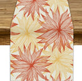 Autumn Chrysanthemum Table Runner, Vintage Modern Geometric Floral Boho Table Runner for Kitchen Dining Bedroom Living Room Table Decor for Indoor Outdoor Home Party, 13x108 Inch