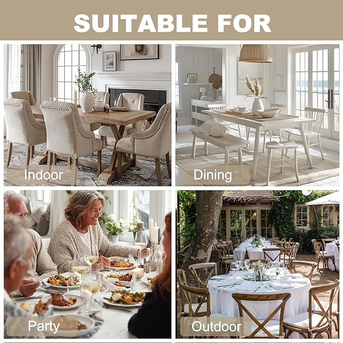 Tablecloths, Stone Rectangular, 2 Pack, 90 x 156 Inch Polyester Blend