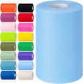 Blue Tulle Fabric Rolls 6 Inch by 100 Yards (300 feet) Tulle Roll Spool Fabric for DIY Tutu Skirt Baby Shower Birthday Party Wedding Decorations Christmas Craft Supplies (Blue)
