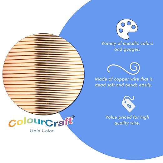 Beadalon ColourCraft Wire, 24 Gauge, Copper Color, 30 yd Spool