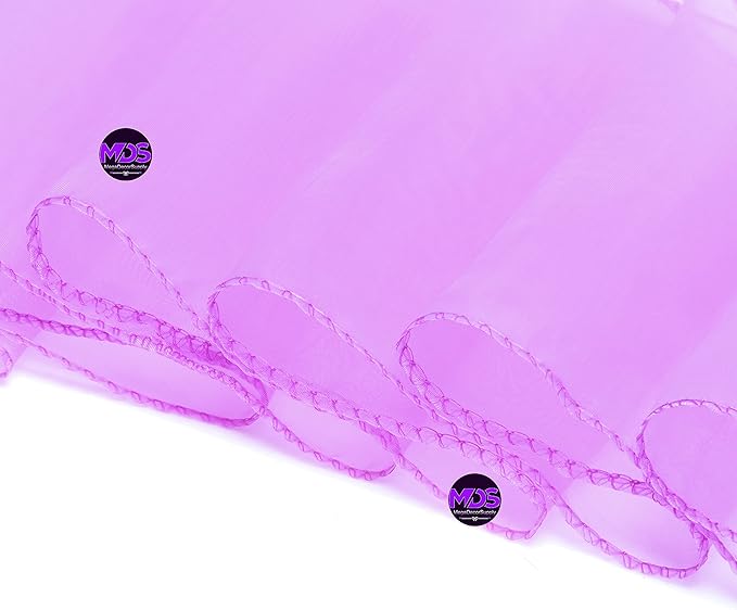 MDS Pack of 125 PCS Organza Chair Sashes Wider Dining Chair Bows Ribbon Tie Back for Wedding Party Birthday Bridal Shower Reception Event Banquet Home Chair Cover Decoration - Light Purple