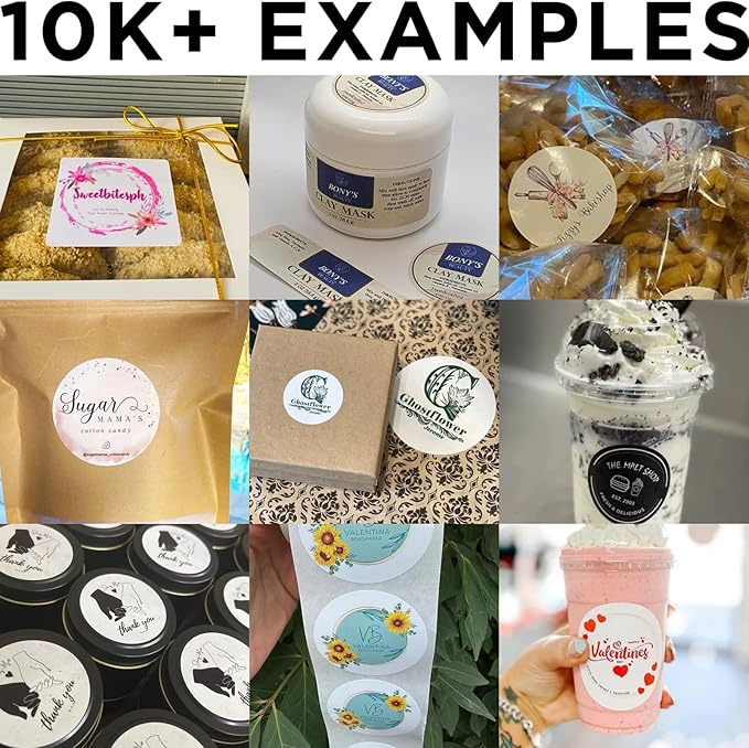 Custom Stickers - Personalized Labels, Customized Stickers with Any Design Image Logo Text, 100 Labels (Scalloped, 3"x3")